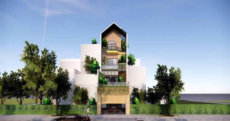 Xây dựng TMH - Công ty xây dựng uy tín tại Việt Nam. Thiết kế nhà 35m2 4 tầng xinh xắn đốn tim tín đồ yêu nhà